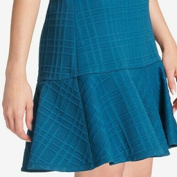 Jessica Howard Womens Teal Textured Drop Waist Dre - Picture 5 of 5